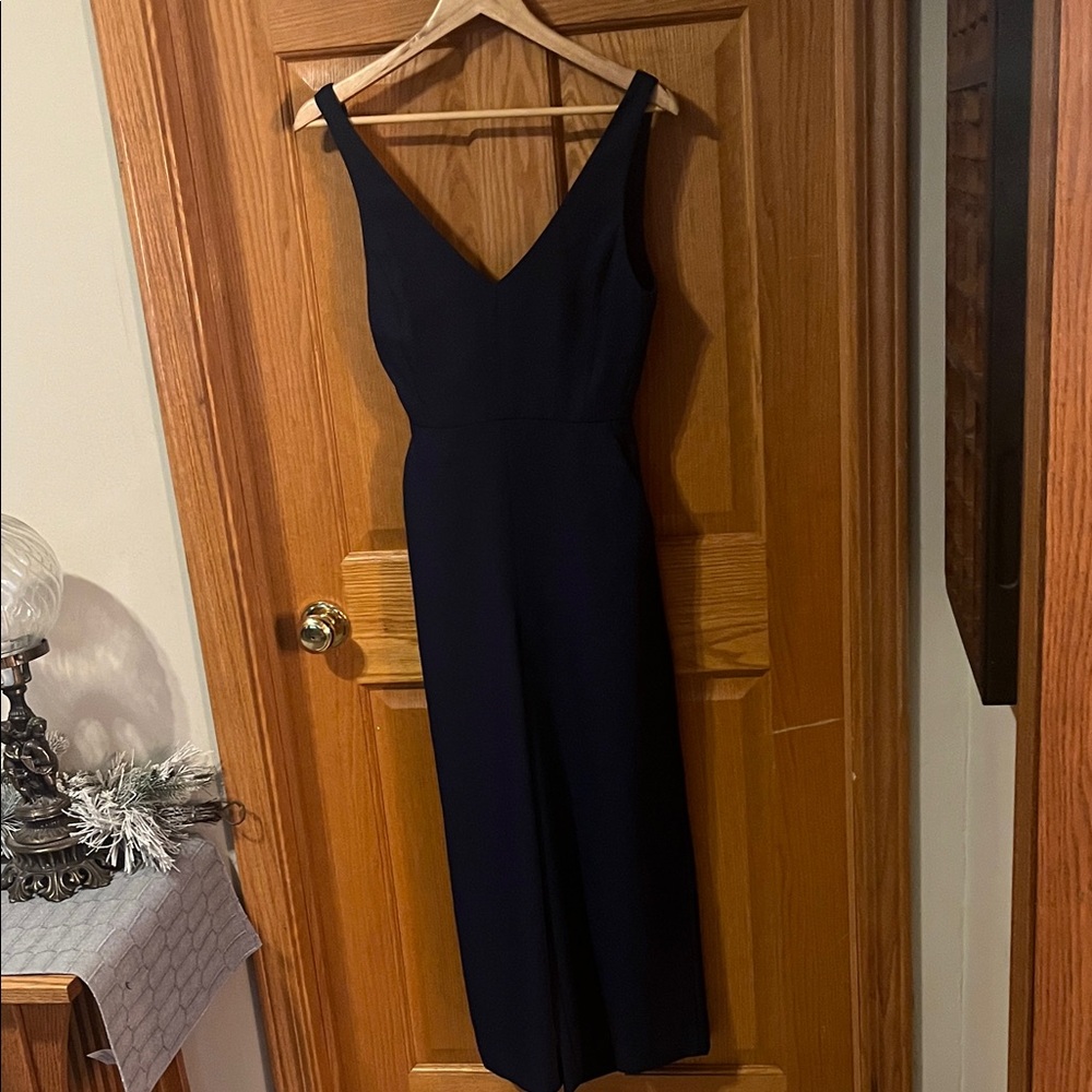 Wilfred Navy Strap Jumpsuit